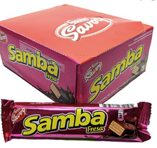 Load image into Gallery viewer, SAVOY Samba Fresa - Venezuelan Strawberry Chocolate Wafer Box (20 Pack / 32g)