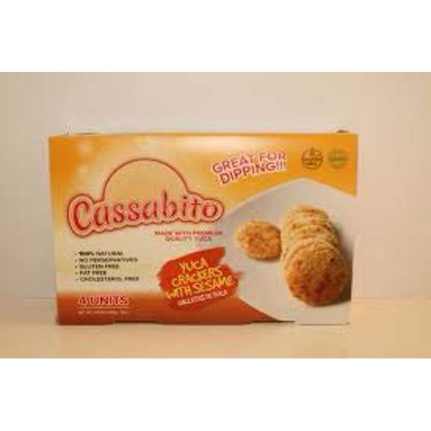Cassabito - Casabe chips -  SESAME  FLAVOR - 4 PACK - 85 g